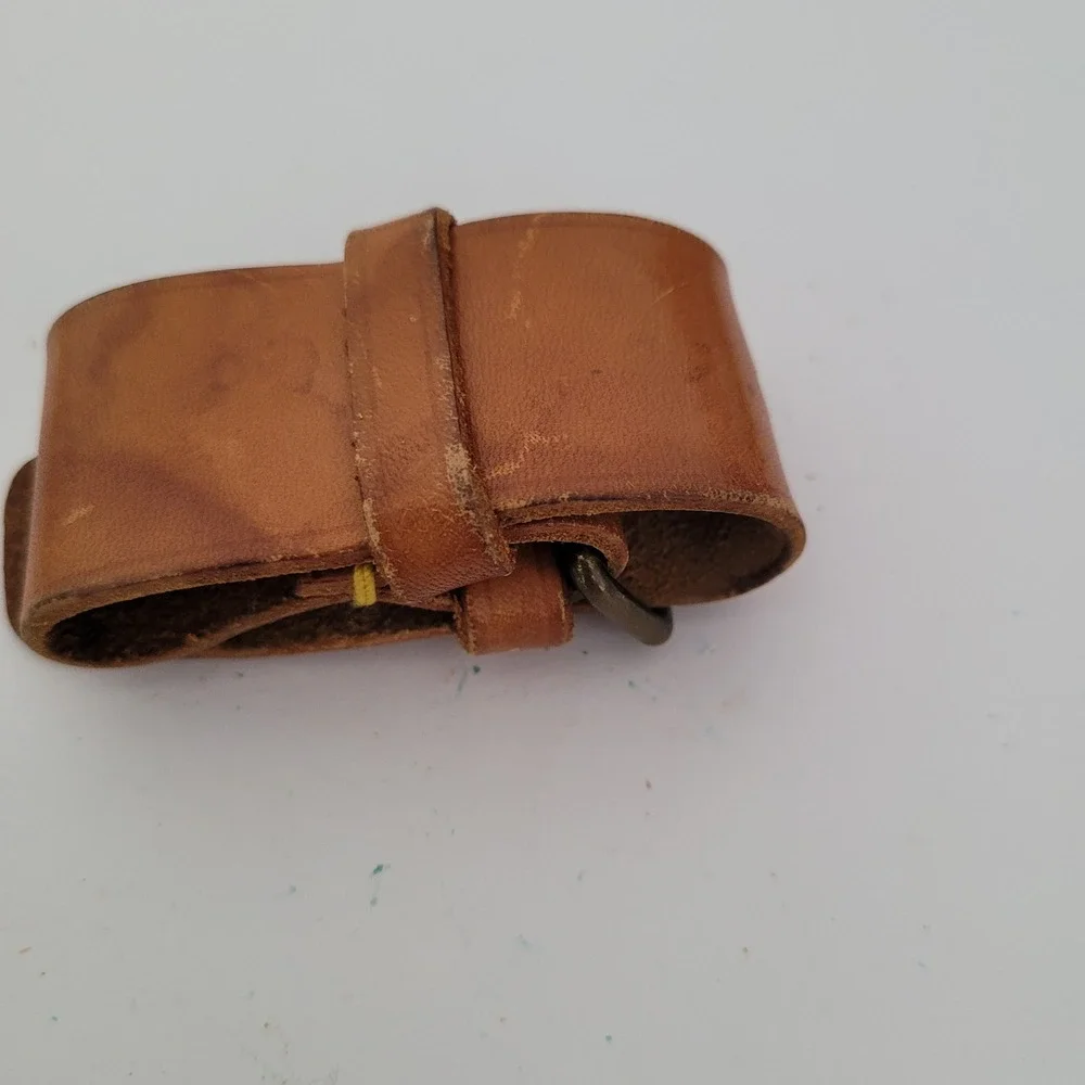 Louis Vuitton Vintage Vachetta Leather Luggage Tag Replacement Strap Brown